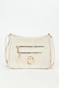 Torebka typu crossbody śmietanka z kieszonkami