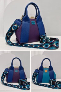  Ego dwustronna torebka na bigiel turkus / fiolet