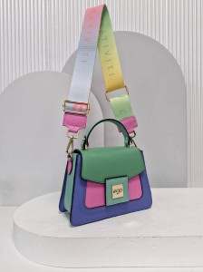 Ego trapezowa torebka fiolet/róż/mięta