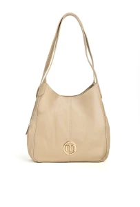 Monnari trzykomorowy worek beż