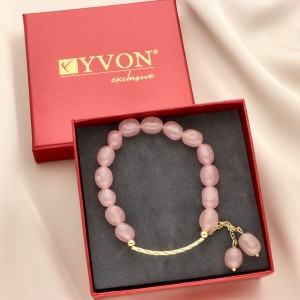 Yvon bransoletka z różowym kwarcem