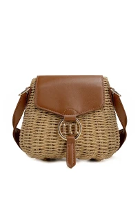 Monnari pleciony koszyk brąz